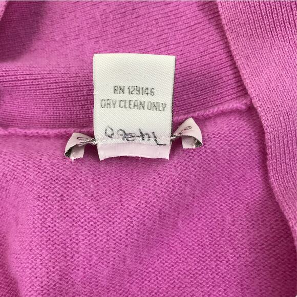 OATS CASHMERE By Debra Hayburn Open Front Long Cardigan Sz S Lilac Rate Luxury - Picture 6 of 10